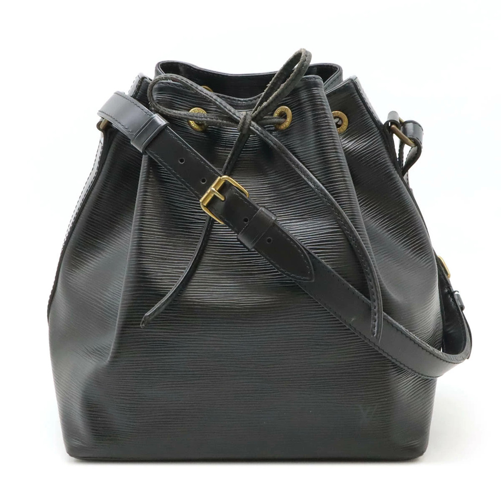 LOUIS VUITTON Epi Drawstring Shoulder Bag One Leather Noir Black